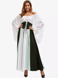 Retro Costumes Marie Antoinette Costume Set Masquerade Ball Gown