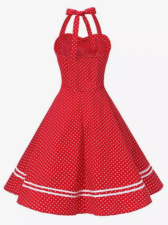 Retro Glamour Dress 1950s Aquatic Plaid Backless Buttons Sleeveless Sweetheart Neck Medium Rockabilly Dress