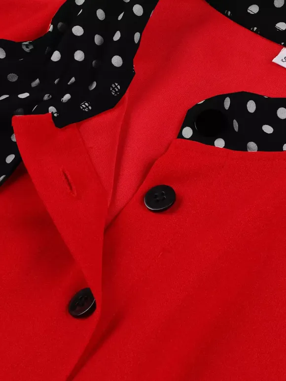 Retro Polka Dot Shirt Dress With Tie And Belt Vintage Inspired Midi Dress For Women 2026