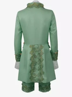 Retro Vintage Medieval Renaissance Coat Pants Outfits Prince Gentleman Embroidered Embroidery Fancy Dress Men's Royal Carnival Masquerade Party Carnival Of Veni