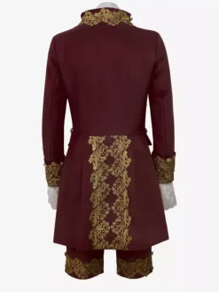Retro Vintage Medieval Renaissance Coat Pants Outfits Prince Gentleman Embroidered Embroidery Fancy Dress Men's Royal Carnival Masquerade Party Carnival Of Veni