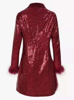 Retro Vintage 1980s Dress Suits&Blazers Disco Sequins Women's Party / Evening Masquerade Bachelorette Party Adults Dress