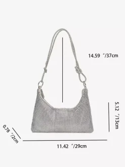 Rhinestone Shoulder Bag Shiny Handbag For Women 2026