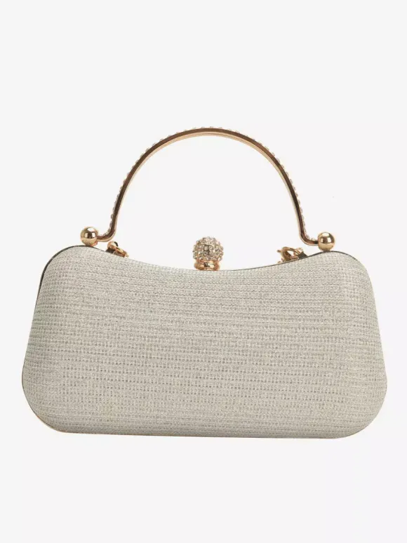 Rhinestone Lock Crossbody Bag Exquisite Party Handbag With Chain For Women 2026