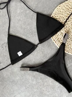 Rhinestones Glitter Triangle Sexy Bikini Swimsuit Summer Beach Swimwear