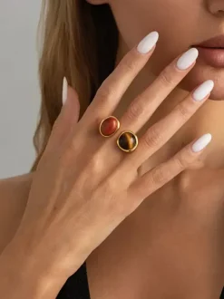 Rings Synthetic Resin Adult's Street Wear Vintage Geometric Jewelry