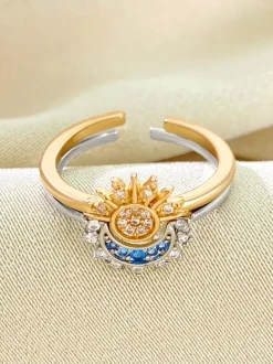 Rings Sun Moon Rhinestone Nature Chic Beach Bikinis Dress Rings
