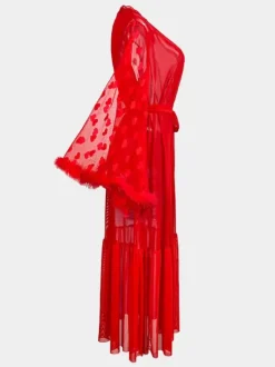 Robes Silk Long Sleeve See Through Sheer Sleep Gown Lingerie