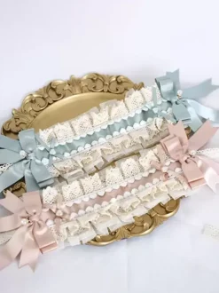 ROCOCO Style Lolita Accessories Green Ruffles Lace Headwear Polyester Miscellaneous