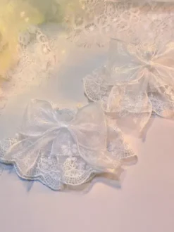 ROCOCO Style Lolita Accessories White Ruffles Bows Oversleeves Polyester Miscellaneous