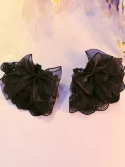 ROCOCO Style Lolita Accessories White Ruffles Bows Oversleeves Polyester Miscellaneous