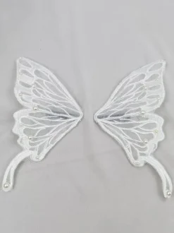ROCOCO Style Lolita Accessories Light Sky Blue Pearls Headwear Butterfly Pattern Miscellaneous