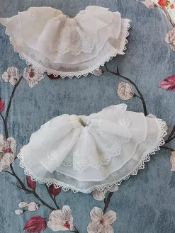 ROCOCO Style Lolita Accessories Infanta White Sateen Accessory Miscellaneous