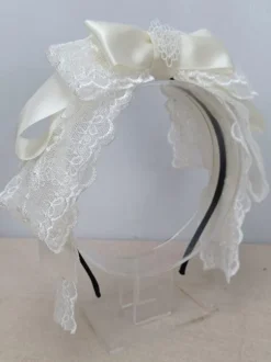 ROCOCO Style Lolita Accessories Cameo Pink Lace Bows Headwear Miscellaneous