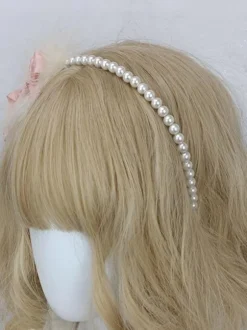 ROCOCO Style Lolita Accessories Ecru White Feathers Bows Headwear Miscellaneous