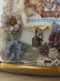 ROCOCO Style Lolita Bag Coffee Brown Polyester Flowers Bows Polyester Fiber Handbag Lolita Accessories