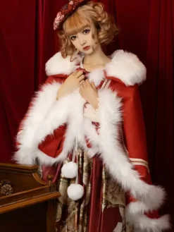 ROCOCO Style Lolita Cape White Polyester Color Block Fall Lolita Outwears
