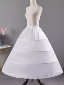 ROCOCO Style Lolita Petticoats Polyester Tiered White Lolita Skirt
