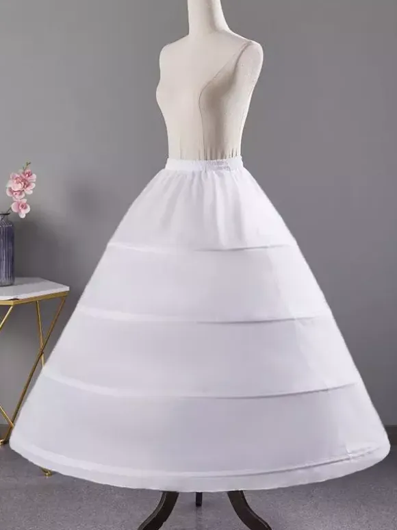 ROCOCO Style Lolita Petticoats Polyester Tiered White Lolita Skirt