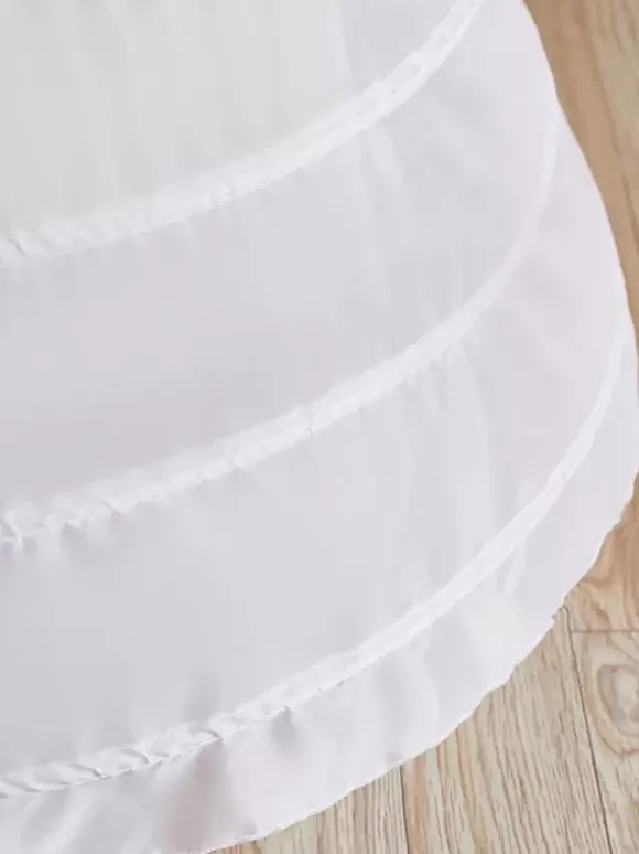 ROCOCO Style Lolita Petticoats Polyester Tiered White Lolita Skirt