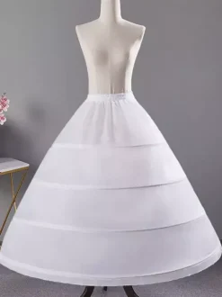 ROCOCO Style Lolita Petticoats Polyester Tiered White Lolita Skirt