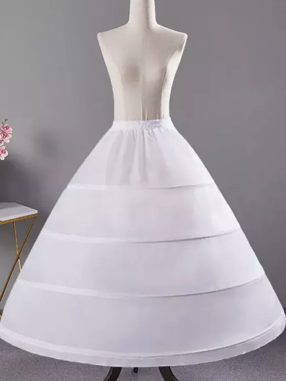 ROCOCO Style Lolita Petticoats Polyester Tiered White Lolita Skirt