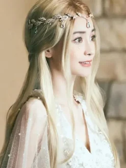 ROCOCO Style Lolita Wig Light Gold Long Heat-resistant Fiber Lolita Accessories