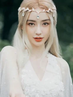 ROCOCO Style Lolita Wig Light Gold Long Heat-resistant Fiber Lolita Accessories