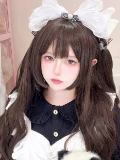 ROCOCO Style Lolita Wigs Long Heat-resistant Fiber Light Brown Lolita Accessories