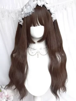 ROCOCO Style Lolita Wigs Long Heat-resistant Fiber Light Brown Lolita Accessories