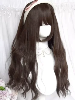 ROCOCO Style Lolita Wigs Long Heat-resistant Fiber Light Brown Lolita Accessories