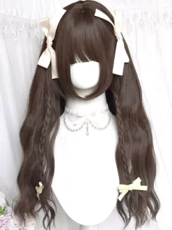 ROCOCO Style Lolita Wigs Long Heat-resistant Fiber Light Brown Lolita Accessories