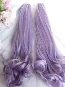 ROCOCO Style Lolita Wigs Purple Long Heat-resistant Fiber Lolita Accessories