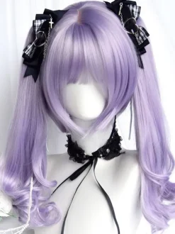 ROCOCO Style Lolita Wigs Purple Long Heat-resistant Fiber Lolita Accessories