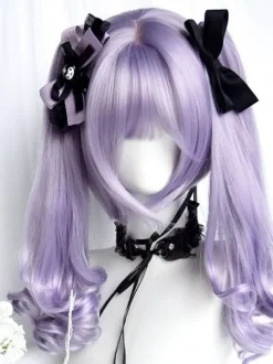 ROCOCO Style Lolita Wigs Purple Long Heat-resistant Fiber Lolita Accessories