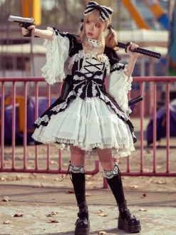 ROCOCO Style Lolita Accessories Infanta Black Lace Ruffles Headwear Polyester Miscellaneous