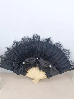 ROCOCO Style Lolita Accessories Champagne Lace Flowers Pearls Accessory Miscellaneous