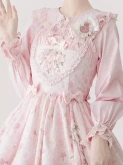 ROCOCO Style Lolita Blouses Lolita Top Purple Long Sleeves Lace Ruffles Lolita Shirt