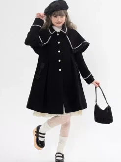 ROCOCO Style Lolita Coats Light Brown Coat Bows Overcoat Polyester Fall Lolita Outwears