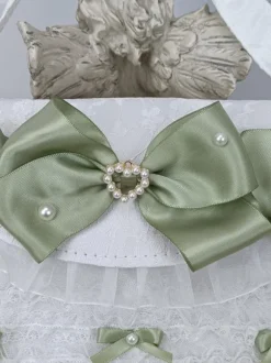 ROCOCO Style Lolita Handbag Cameo Pink PU Leather Chains Ruffles Bow Handbag Lolita Accessories