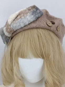 ROCOCO Style Lolita Hat Bows Accessory Polyester Deep Brown Lolita Accessories
