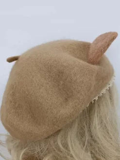 ROCOCO Style Lolita Hat Light Brown Ruffles Accessory Polyester Lolita Accessories