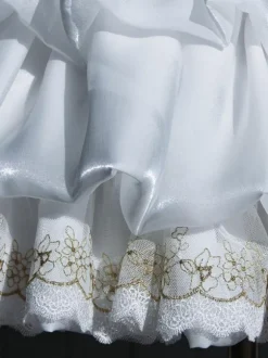 ROCOCO Style Lolita Petticoats Polyester Ruffles Gothic Lolita Petticoat Woman's White Lace Lolita Skirt