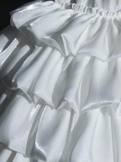 ROCOCO Style Lolita Petticoats Polyester Ruffles Gothic Lolita Petticoat Woman's White Lace Lolita Skirt