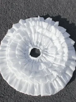 ROCOCO Style Lolita Petticoats Polyester Ruffles Gothic Lolita Petticoat Woman's White Lace Lolita Skirt