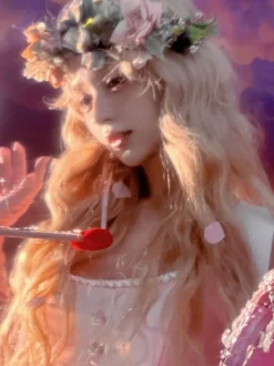 ROCOCO Style Lolita Wig Long Heat-resistant Fiber Light Gold Lolita Accessories