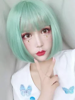 ROCOCO Style Lolita Wig Short Heat-resistant Fiber Gray Lolita Accessories
