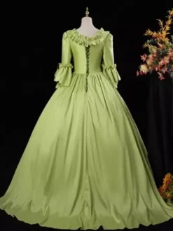 Rococo Women's Dress Vintage Clothing Long Sleeve Ruffles Ball Gown