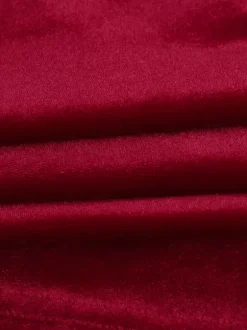 Ruched Velvet Bodycon Mini Dress For Women-Red Strapless Draped Side Sash -Spring Summer Cocktail Party Wear 2026