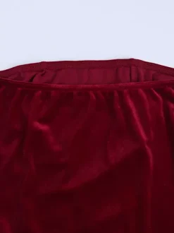 Ruched Velvet Bodycon Mini Dress For Women-Red Strapless Draped Side Sash -Spring Summer Cocktail Party Wear 2026